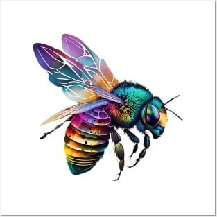 Multicolored bee Posters and Art